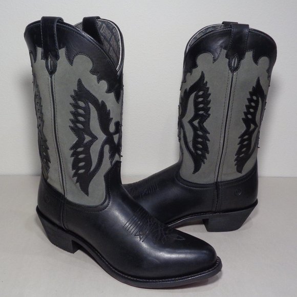 Dingo Size 10 M SILVERLAKE Black Leather Cowboy Western Boots New Men's Shoes - Picture 1 of 13
